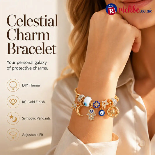 📢📢40% OFF !! ⏰Celestial Sun Moon Charm Bracelet