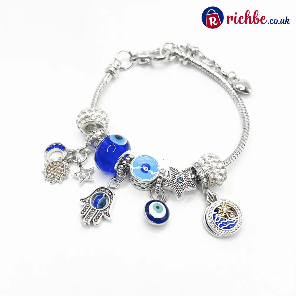 ✨Celestial Sun Moon Charm Bracelet - Sliver - Clothing & Accessories