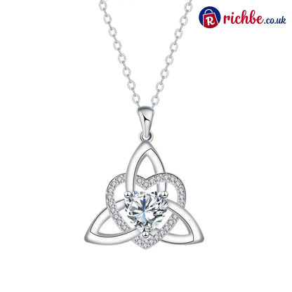 Celtic Knot Heart Pendant Necklace💎📿 - April/White / Buy 1 - Hot Products