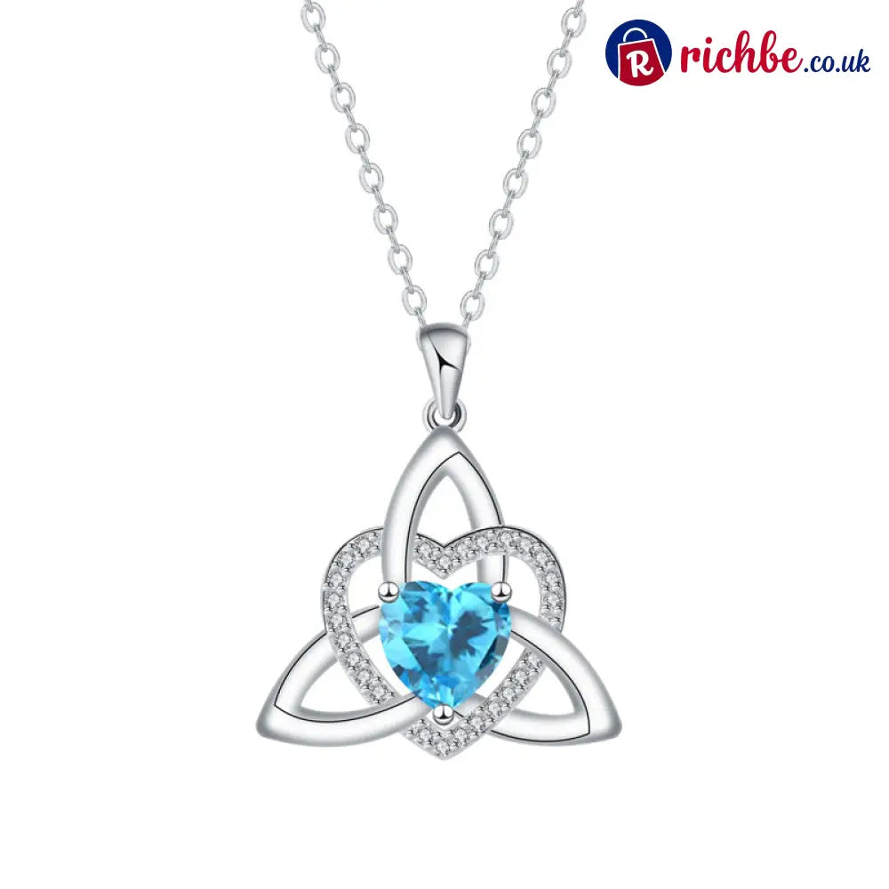 Celtic Knot Heart Pendant Necklace💎📿 - December/Sea Blue / Buy 1 - Hot Products