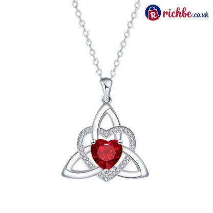 Celtic Knot Heart Pendant Necklace💎📿 - July/Red / Buy 1 - Hot Products