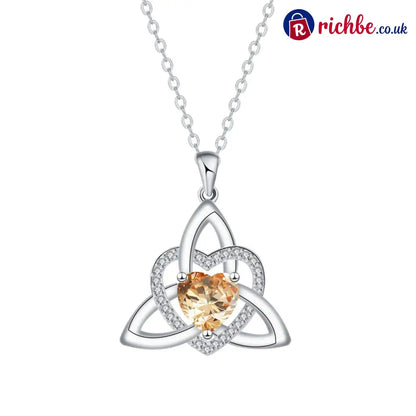 Celtic Knot Heart Pendant Necklace💎📿 - March/Champagne / Buy 1 - Hot Products