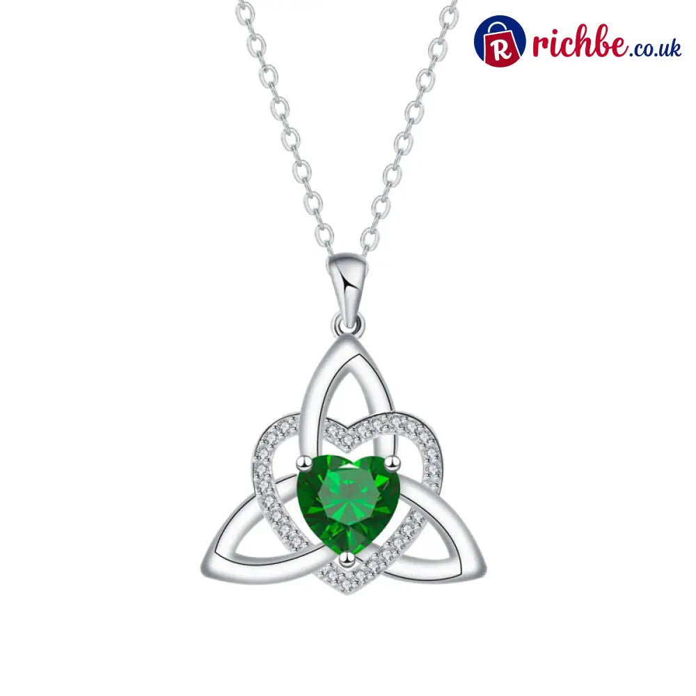 Celtic Knot Heart Pendant Necklace💎📿 - May/Green / Buy 1 - Hot Products
