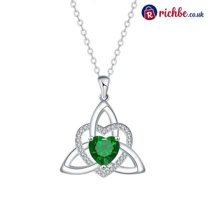 Celtic Knot Heart Pendant Necklace💎📿 - May/Green / Buy 1 - Hot Products