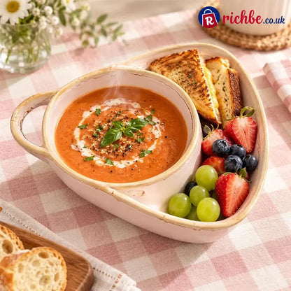 Ceramic Soup & Toasty Bowls with Handles – Rustic Reactive Glaze Design
