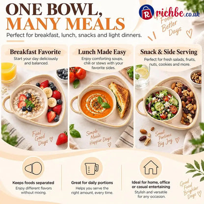 Ceramic Soup & Toasty Bowls with Handles – Rustic Reactive Glaze Design