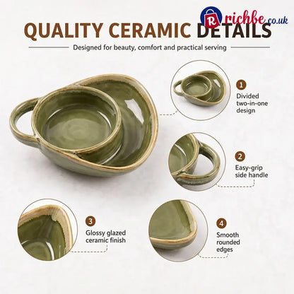 Ceramic Soup & Toasty Bowls with Handles – Rustic Reactive Glaze Design
