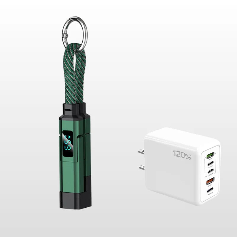 🔥Limited Time SALE 40% OFF🔥4-in-1 Digital Display Keychain Charging Cable