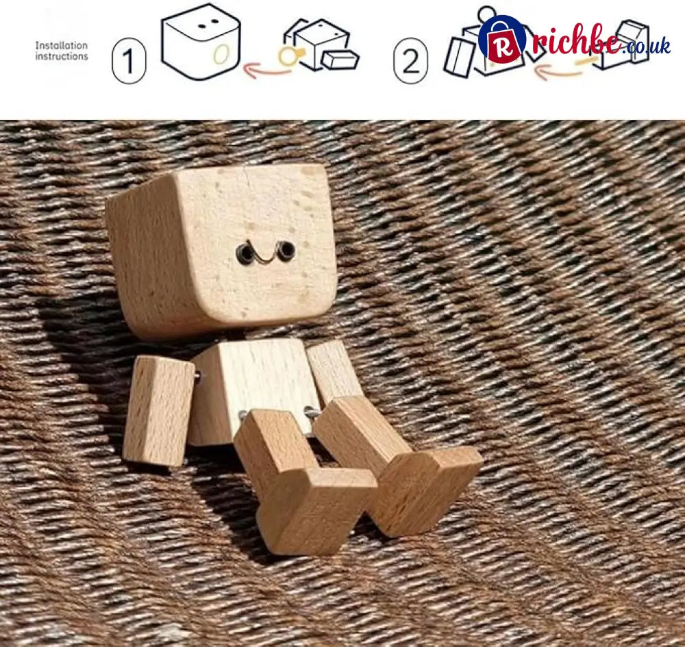 🔥Charming Little Wooden Figure That Sways with 12PCS Magnetic Expressions