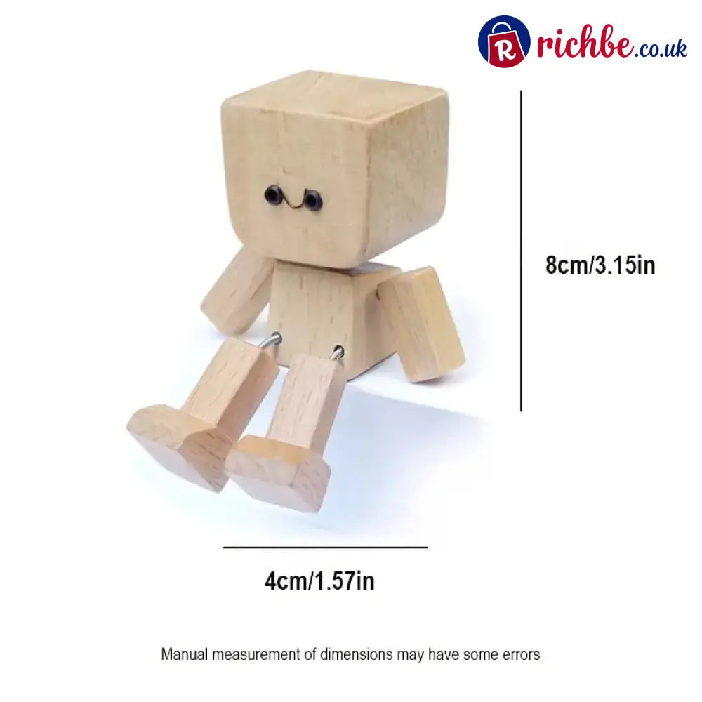 🔥Charming Little Wooden Figure That Sways with 12PCS Magnetic Expressions