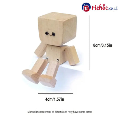 🔥Charming Little Wooden Figure That Sways with 12PCS Magnetic Expressions