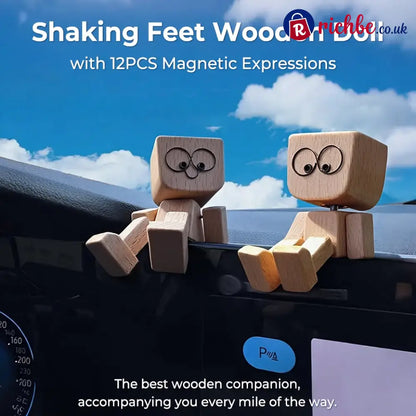 🔥Charming Little Wooden Figure That Sways with 12PCS Magnetic Expressions
