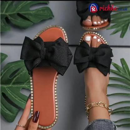 💕Chic Bow Sandals for Women - Black / 36 - Clothing & Accessories