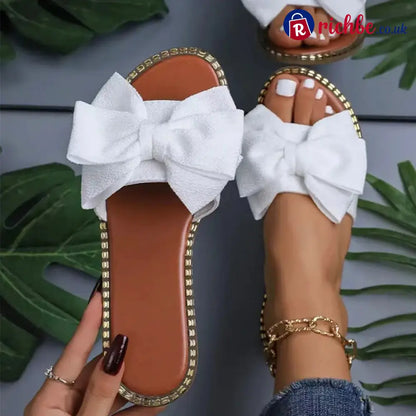 💕Chic Bow Sandals for Women - White / 36 - Clothing & Accessories