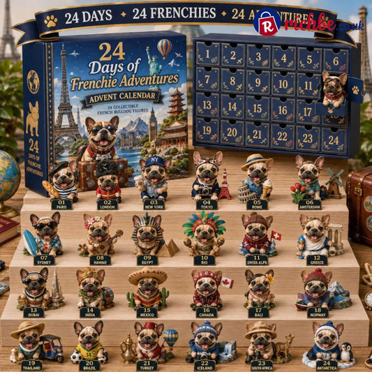 CHRISMAST KICKOFF 48% OFF - 2026 Bulldog Travel Blind Box - 24-Day Festive Countdown Acrylic Charms Blind Box - Gift
