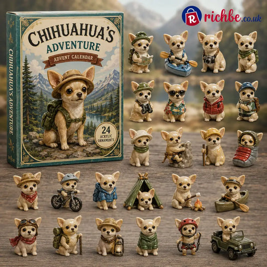 🎁CHRISMAST KICKOFF 48% OFF - Chihuahua Outdoor Adventure Advent Calendar 2026 - 24-Day Festive Countdown Acrylic Charms