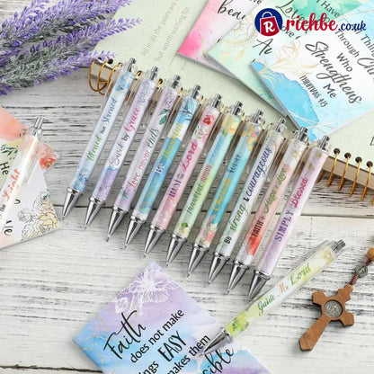 ✝️Christian Gifts Set: Motivational Pens & Bible Verse Notebooks – Inspire Your Faith Journey🌸