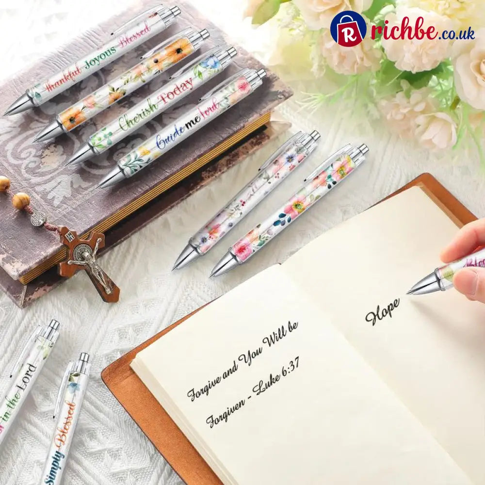 ✝️Christian Gifts Set: Motivational Pens & Bible Verse Notebooks – Inspire Your Faith Journey🌸