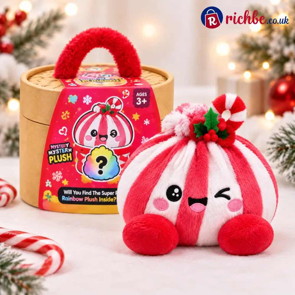 🎄 Christmas Bao Plush Collection – 10 Festive Characters | Choose Your Favorite - Candy Cane Bao