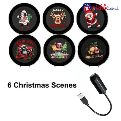 🔥 Christmas Best-Seller! Plug & Play HD Christmas Projector – 6/10 Festive Scenes | 50% OFF 🎄🎅 - 🎄 Christmas 6 Scenes