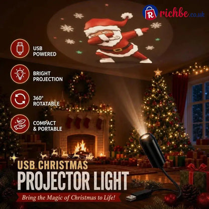 🔥 Christmas Best-Seller! Plug & Play HD Christmas Projector – 6/10 Festive Scenes | 50% OFF 🎄🎅