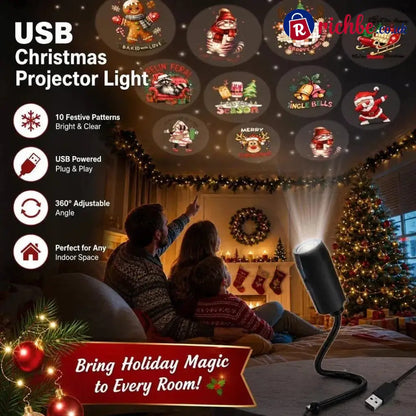 🔥 Christmas Best-Seller! Plug & Play HD Christmas Projector – 6/10 Festive Scenes | 50% OFF 🎄🎅