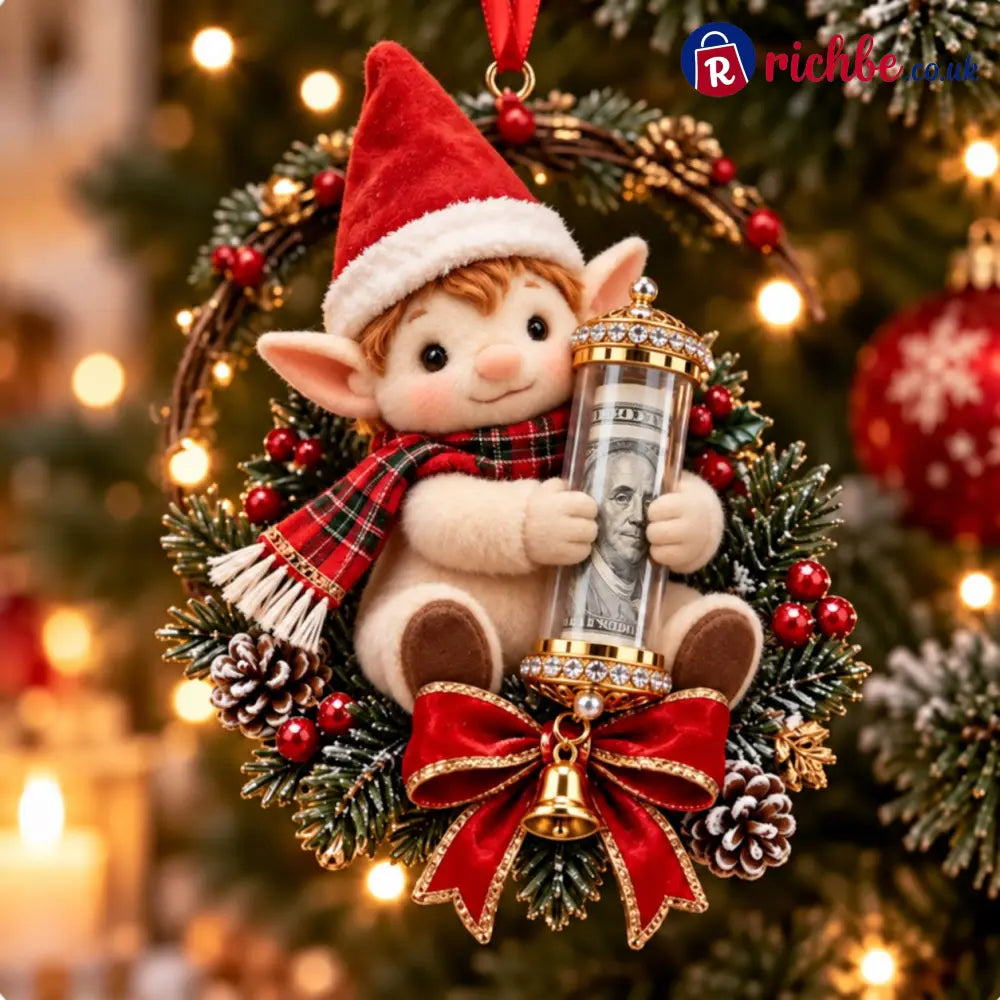 🎄 💵 Christmas Cash Gift Ornament - ✨A Fun Way to Give Money This Christmas - 🧝Elf - Best Sale Of The Month