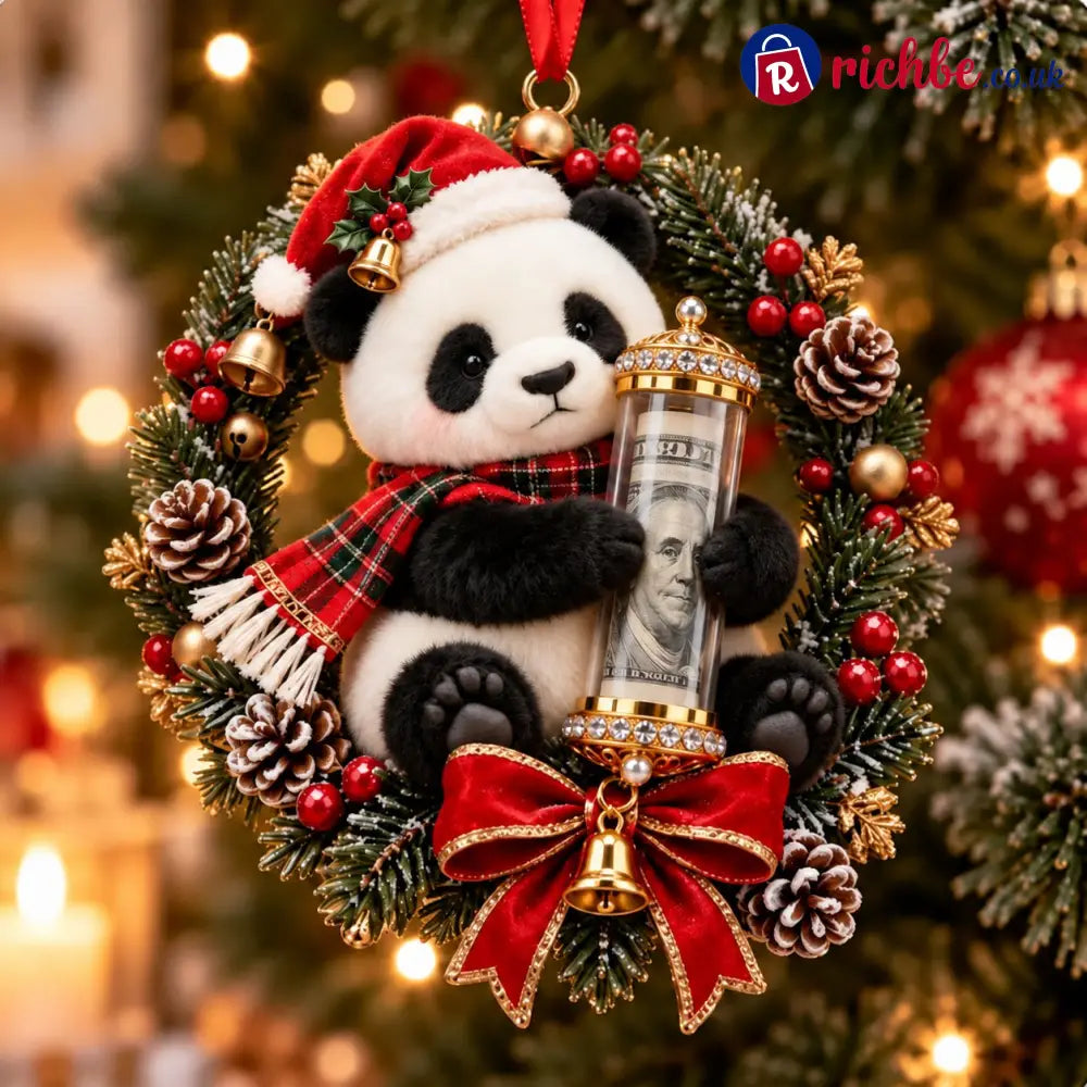 🎄 💵 Christmas Cash Gift Ornament - ✨A Fun Way to Give Money This Christmas - 🐼Panda - Best Sale Of The Month