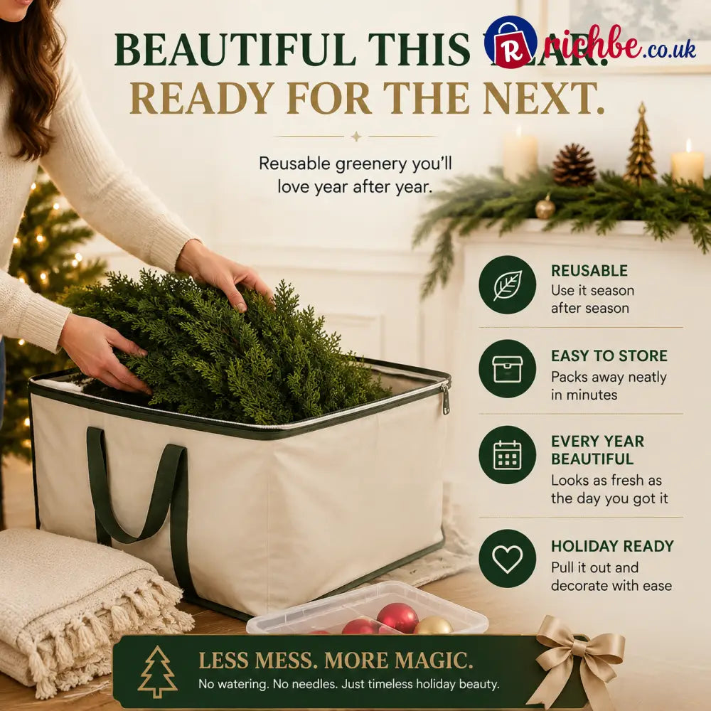 🏠 CHRISTMAS FAVORITE | Artificial Cedar Garland 2-Pack – 6 FT Faux Greenery for Mantels Tables Stairs & Walls