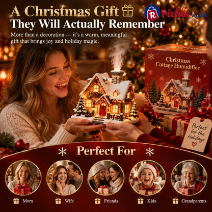 🎄Christmas House Aroma Diffuser - Warm Light & GentleMist Holiday Decor🎄