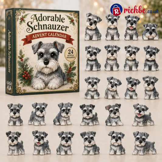 CHRISTMAS KICKOFF 40% OFF - Adorable Schnauzer Advent Calendar 2026 - 24-Day Festive Countdown Acrylic Charms Blind Box
