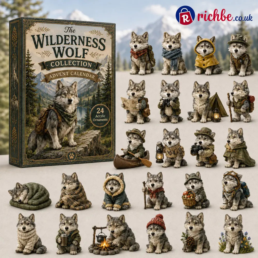 CHRISTMAS KICKOFF 40% OFF - Wilderness Wolf Advent Calendar 2026 - 24-Day Festive Countdown Acrylic Charms Blind Box