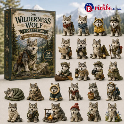CHRISTMAS KICKOFF 40% OFF - Wilderness Wolf Advent Calendar 2026 - 24-Day Festive Countdown Acrylic Charms Blind Box