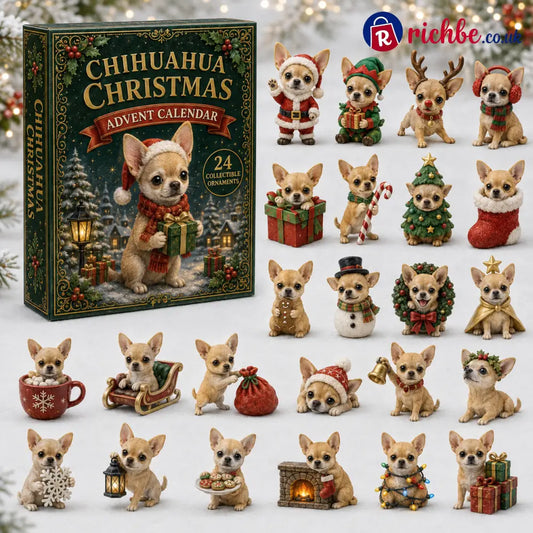 CHRISTMAS KICKOFF 48% OFF - Chihuahua Advent Calendar 2026 - 24-Day Festive Countdown Blind Box - Gift For Chihuahua
