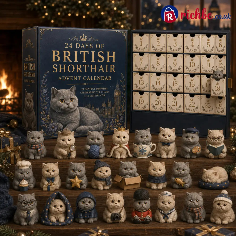 CHRISTMAS KICKOFF 49% OFF - 2026 Days of British Shorthair Blind Box - 24-Day Festive Countdown British Shorthair