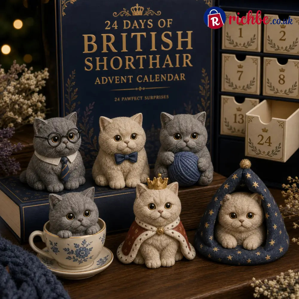 CHRISTMAS KICKOFF 49% OFF - 2026 Days of British Shorthair Blind Box - 24-Day Festive Countdown British Shorthair