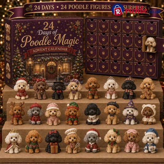 CHRISTMAS KICKOFF 49% OFF - 2026 Poodle Magic Blind Box - 24‑Day Festive Countdown Poodle Figures Blind Box - Gift For