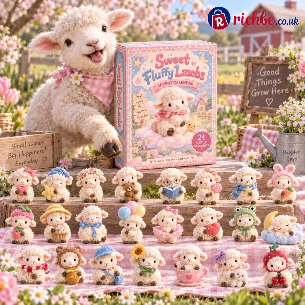 CHRISTMAS KICKOFF 49% OFF - Sweet Fluffy Lambs Advent Calendar 2026 - 24-Day Festive Countdown - Advent Calendar