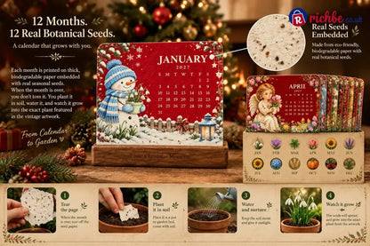 🎄🗓️ Christmas Limited-Edition, 🪴✨ Eco-Friendly Plantable “Timeless” Seed Calendar 2027