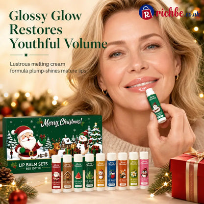 🎄💋Christmas Moisturizing Lip Balm Set – Hydrating Long-Lasting Perfect Holiday Gift - 1 Set (10 Pieces) - Hot Sale