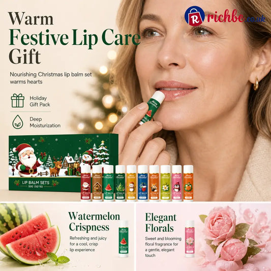 🎄💋Christmas Moisturizing Lip Balm Set – Hydrating Long-Lasting Perfect Holiday Gift - 1 Set (10 Pieces) - Hot Sale