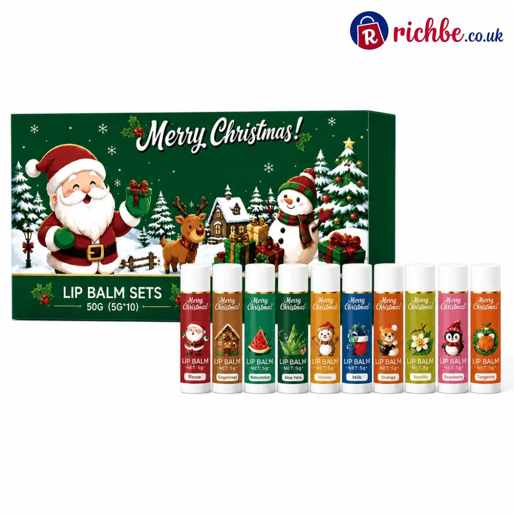 🎄💋Christmas Moisturizing Lip Balm Set – Hydrating Long-Lasting Perfect Holiday Gift - 1 Set (10 Pieces) - Hot Sale