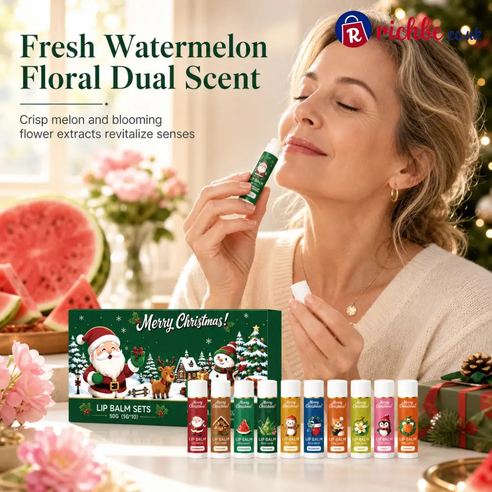 🎄💋Christmas Moisturizing Lip Balm Set – Hydrating Long-Lasting Perfect Holiday Gift - 1 Set (10 Pieces) - Hot Sale