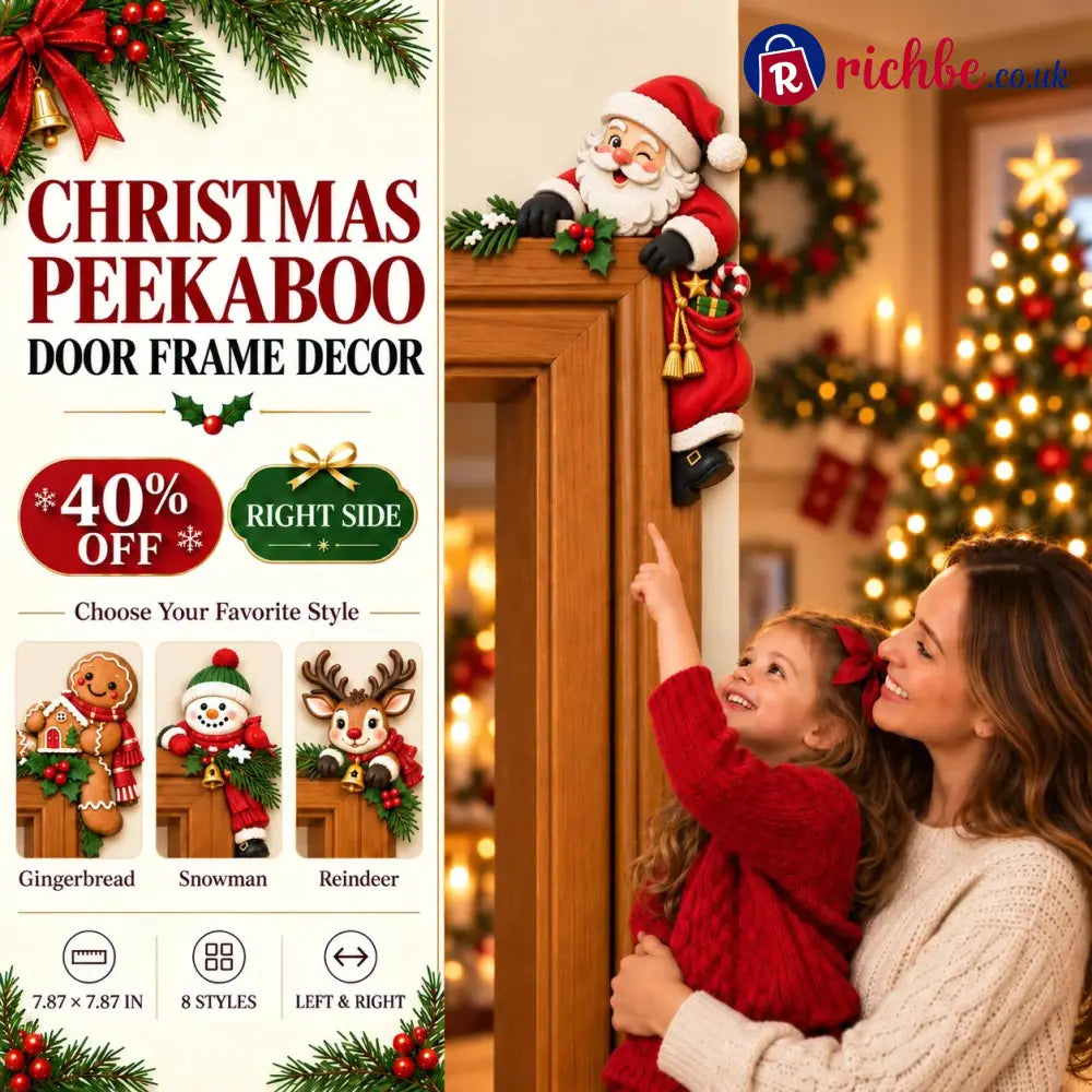 🎅Christmas Peekaboo Door Frame Corner Decor - Houseware & Kitchen