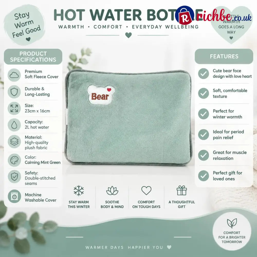 🎄Christmas Sale 40% OFF –Rechargeable Hot Water Bottles Heat Packs Explosion-proof Heat Pads