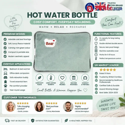 🎄Christmas Sale 40% OFF –Rechargeable Hot Water Bottles Heat Packs Explosion-proof Heat Pads