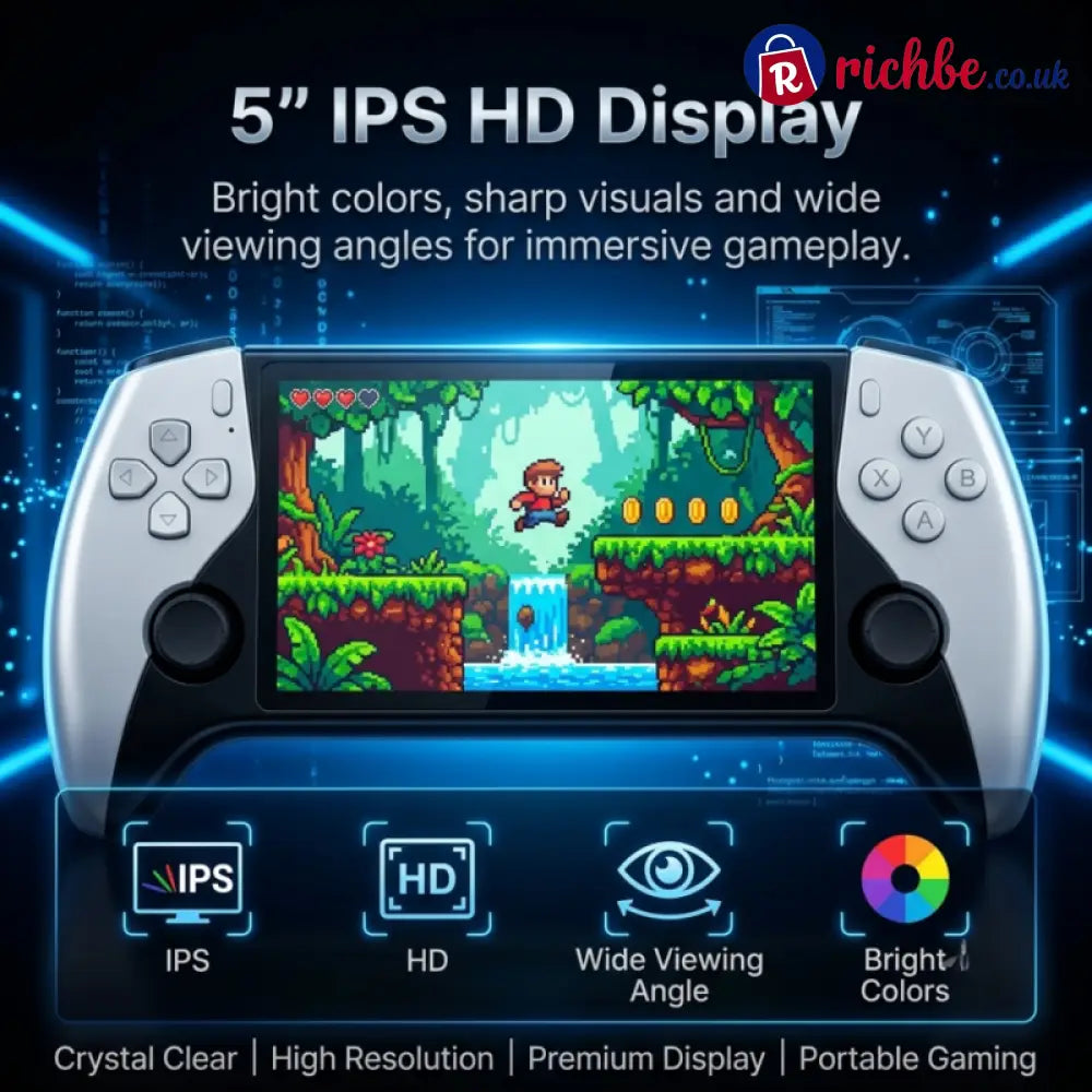 🎄Christmas Sale 40% OFF🎁 Retro Handheld Game Console with HD 5-inch IPS Screen over 20,000 Games