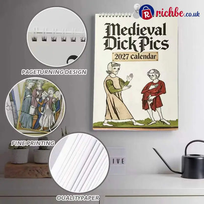🎄Christmas Sale - 49% Off-Funny Medieval Pics Wall Calender 2027