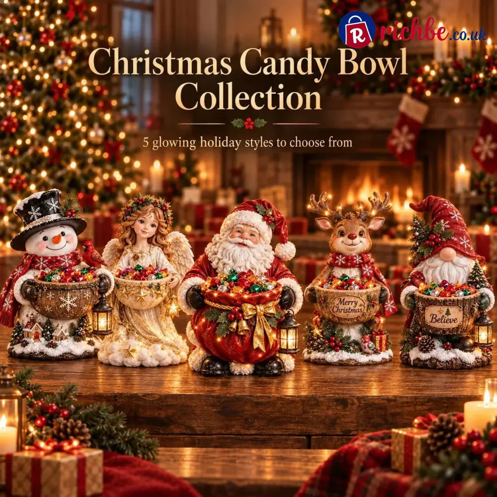 🎄 Christmas Sale – 49% OFF ✨ Lighted Christmas Candy Bowl Collection – 5 Festive Holiday Designs