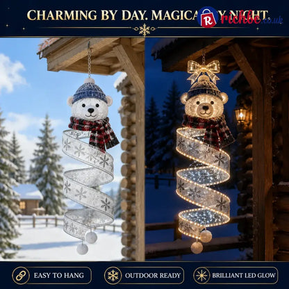 Christmas Spiral Hanging LED Lights | Festive Magic Indoor & Outdoor Xmas Decor Lights